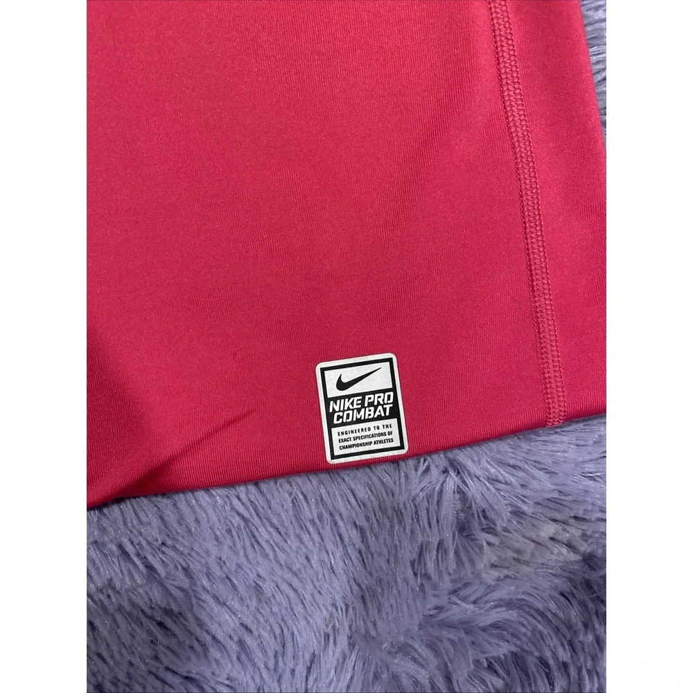 Women's Nike Pro Combat‎ Hyperwarm Compression Pullover Pink Size Large - Picture 2 of 5